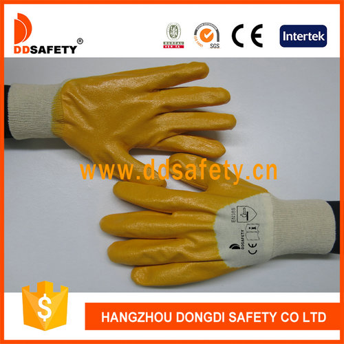 Cotton with yellow nitrile glove